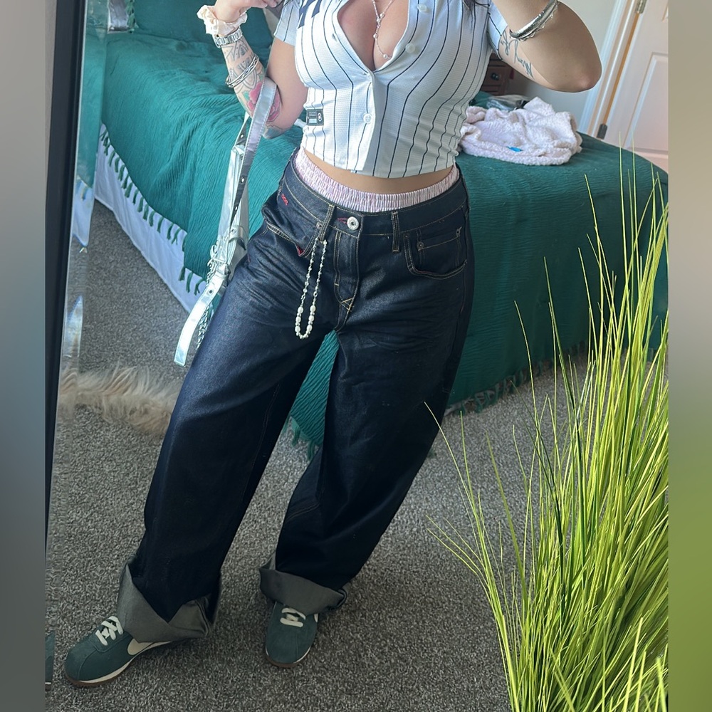 Urban outfitters dark wash oversized jeans